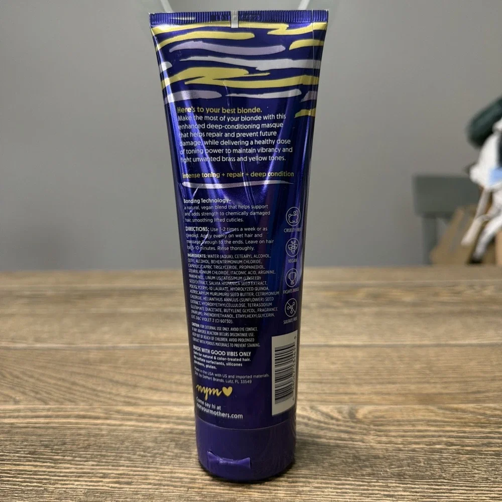 NOT YOUR MOTHER'S PURPLE HAIR MASK TREATMENT 8 FL OZ TONE REPAIR FOR BLONDE